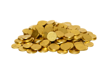 Chocolate coins in 1 euro