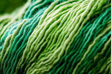 Closeup to green yarn