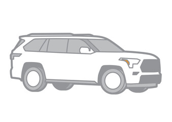 JAPANESE SUV - VECTOR ILLUSTRATOR ON WHITE BACKGROUND - SPORTCAR_T099