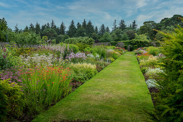 path in the walled garden of a country estate