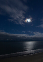 Fototapeta premium Colorful moon over Myrtle Beach