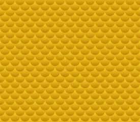 Golden scales, seamless texture, vector quality pattern