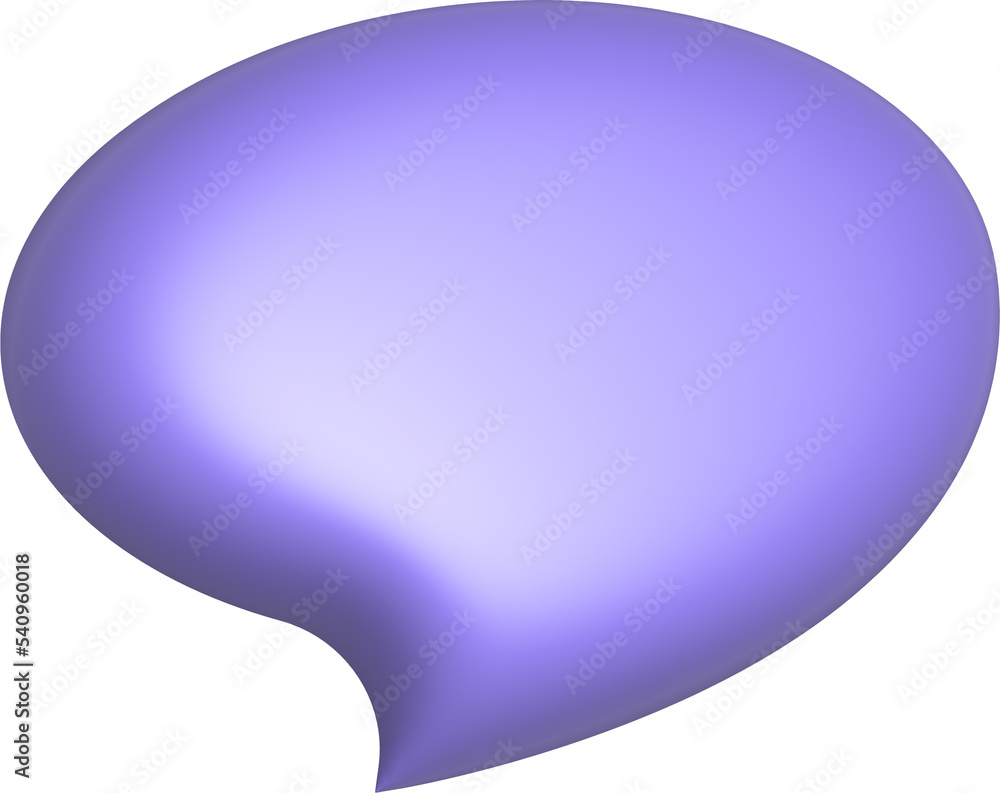 Poster 3d rendering chat bubble icon. illustration with shadow isolated on white.