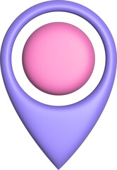 3d rendering gps sign icon. Illustration with shadow isolated on white.