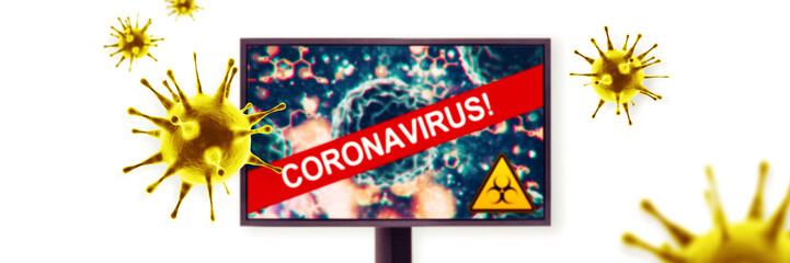 Corona virus background, pandemic risk concept. 3D illustration
