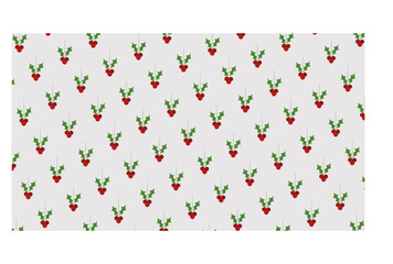 Mistletoe pattern background, merry Christmas ornament. 