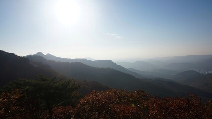 sunset in the mountains