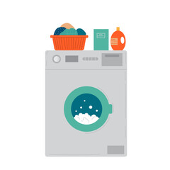Washing machine isolated. - 540960832