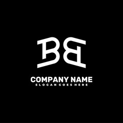 Fototapeta na wymiar Modern initial BB logo letter simple and creative design concept