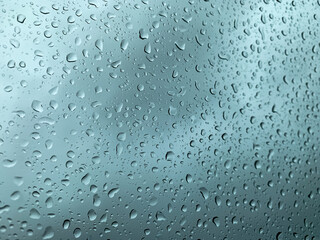 water drops on glass