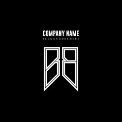 Modern initial BB logo letter simple and creative design concept