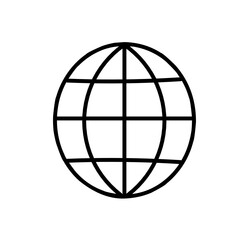 globe vector icon in trendy flat design