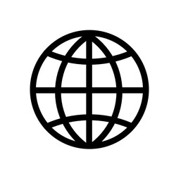 globe vector icon in trendy flat design