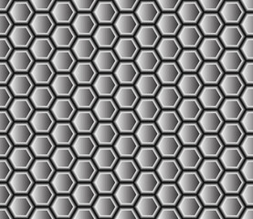 Honeycomb - seamless vector pattern of three-dimensional hexagons