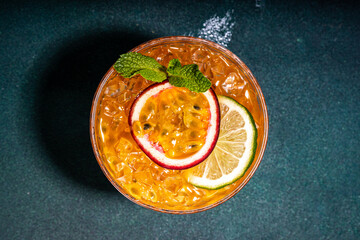 Passion fruit martini cocktail