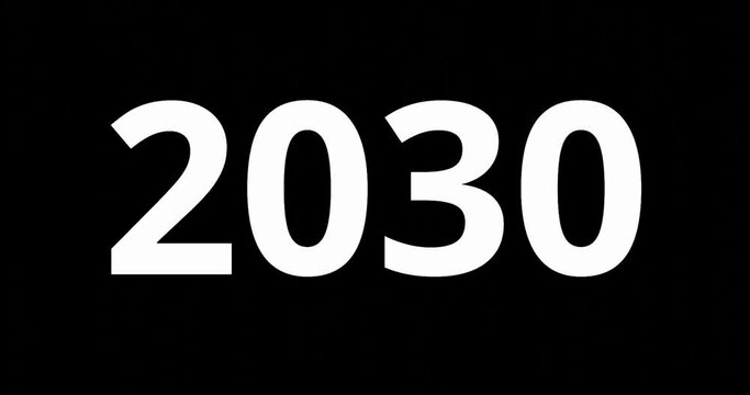 changing moving years in number for past or future concept