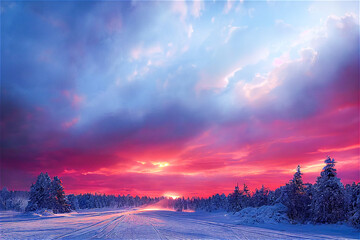 Northern winter landscape