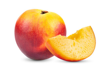Nectarine fruit isolated on  transparent png