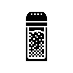 shaker pepper glyph icon vector. shaker pepper sign. isolated symbol illustration