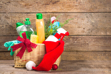Christmas cleaning background