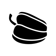 yellow pepper food glyph icon vector. yellow pepper food sign. isolated symbol illustration