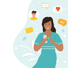 People Social media App Online communication Info