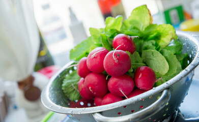 Bunch of fresh radishes