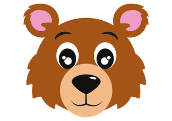 Icon of Bear Face. Animals. Vector Bear Face