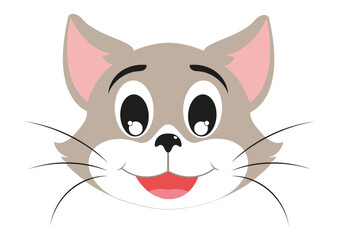 Icon of Cat Face. Animals. Vector Kitty Face