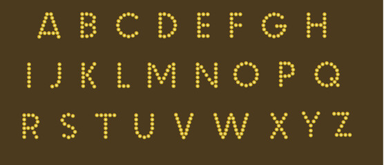 Yellow Pearl, Alphabet Letters font