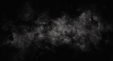 Obraz na płótnie Canvas Abstract smoke misty fog on isolated black background. Texture overlays. Design element.