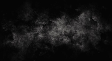 Abstract smoke misty fog on isolated black background. Texture overlays. Design element.