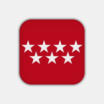 recommend clip art: Madrid flag, provinces of Spain. Vector illustration.