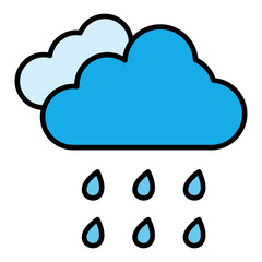 Rain Filled Line Icon