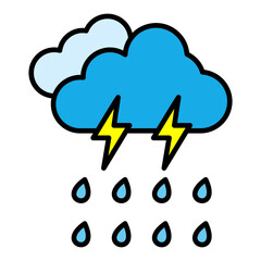 Storm Filled Line Icon