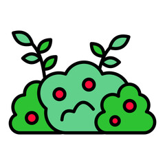 Bush Filled Line Icon