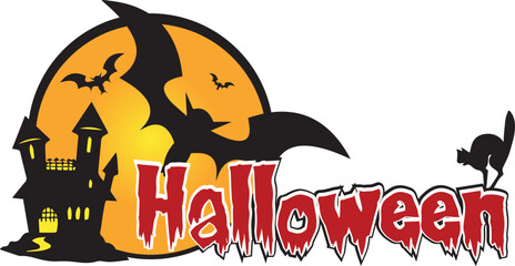 Happy halloween in october. illustration. Template for advertising brochure.