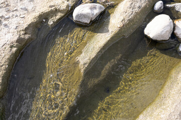 Carvings made by the water stream