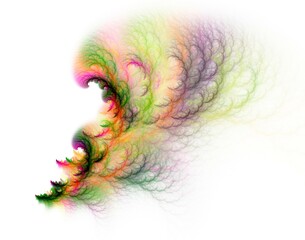 Abstract fractal graphics. Design element. Multicolor