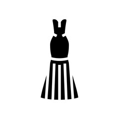 mermaid wedding dress glyph icon vector. mermaid wedding dress sign. isolated symbol illustration