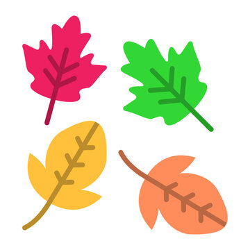 Leaves Falling Flat Icon