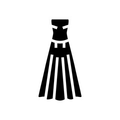 strapless bride dress glyph icon vector. strapless bride dress sign. isolated symbol illustration