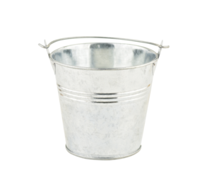 metal bucket isolated