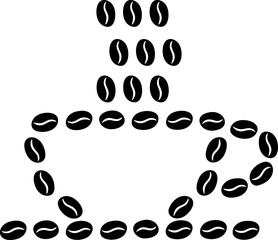 a cup of coffee beans vector