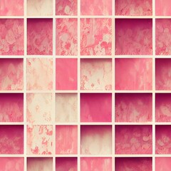 Square Tile Fabric Wallpaper Background Various Forms of Patterns