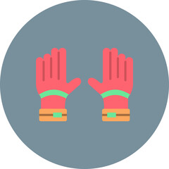 Obraz premium Gloves Multicolor Circle Flat Icon