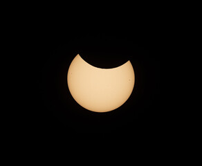 Partial solar eclipse sequence close up- Israel