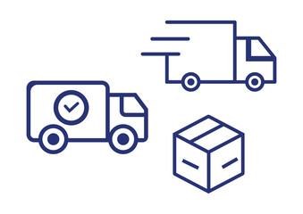 Logistics Icons in a flat mode