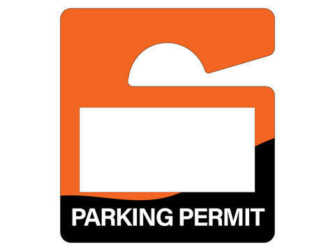 Parking permit hang tag