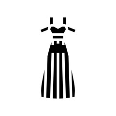 empire wedding dress glyph icon vector. empire wedding dress sign. isolated symbol illustration